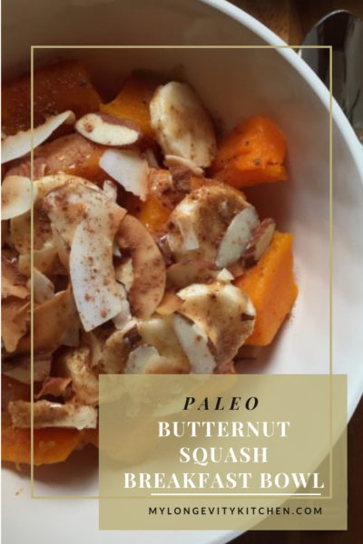 Butternut Squash Breakfast Bowl, a paleo grain-free alternative by Marisa Moon, Mylongevitykitchen.com